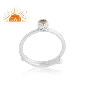 Anillo de plata de ley 925 con amatista verde natural, elegante y moderno, joyería personalizada para mujer, regalo para ella. - Product Image 1
