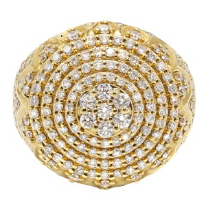 Men's Luxury 10K 14K 18K Gold Hip Hop Trend <b>Ring</b> VVS Natural Moissanite with Full Diamond & Rounded Alphabet <b>Costume</b> Jewelry - Product Image 1