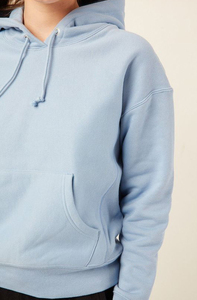 New Arrival Custom Logo Tan Color <b>Funnel</b> Neck Half-Zip Front & Fitted Cuffs And Hem Oversize Drop Shoulder Hoodies For Women - Product Image 5