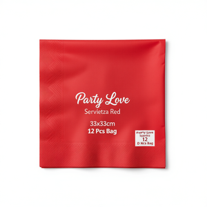 Party Love Servilleta <b>Red</b> 33x33cm 12 Pcs Bag - Product Image 2