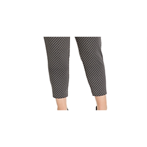 Pantaloni Michael Kors da donna Plus Cropped con stampa a catena, neri, taglia XL, a vita alta, a gamba larga, a tubino, in cotone tie-dye - Product Image 3