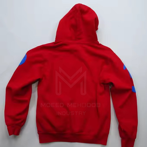 Men's <b>Trendy</b> Solid Color Puff Printing Winter <b>Hoodie</b> New Fashion Style with Custom Logo Plain Dyed Technique - Product Image 2