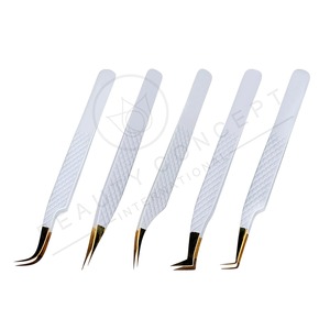 ที่ต่อขนตา,ที่หนีบขนตาสีขาวพร้อมปลายขนตาแบบนาโนไมโครไฟเบอร์ - Product Image 3