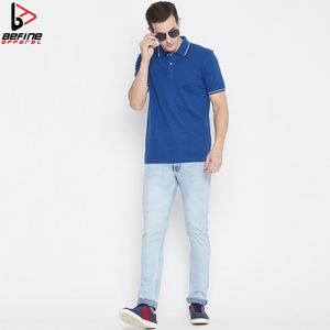 Polos de manga corta de algodón con logotipo personalizado para hombre, polos de golf personalizables de patrón sólido con impresión digital en lienzo - Product Image 3