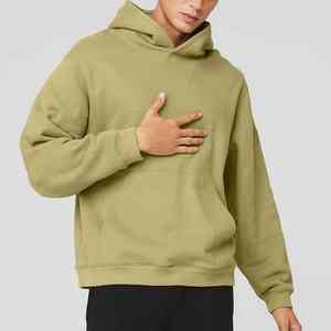 Pulls à capuche pour hommes de luxe en gros Custom Heavyweight Premium 100% Cotton Drop Shoulder Design pour l'hiver - Product Image 5