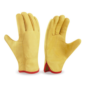 Gants de conduite en cuir pour hommes cousus classiques offrant un confort durable perforations respirantes look élégant et une adhérence supérieure - Product Image 1