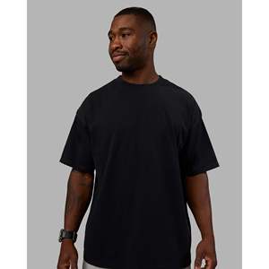 Camiseta Oversize de Algodón Pesado Lavado - Black Island Paradise con Logotipo Estampado - Product Image 3