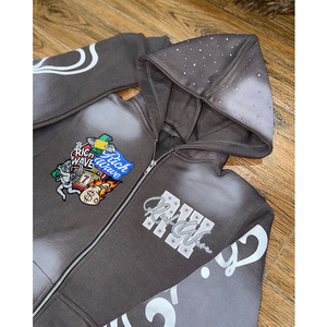 Ensemble de sweat à capuche et short d'automne décontracté pour hommes en gros 2025 nouveauté tissu polaire 100% coton à séchage rapide - Product Image 6