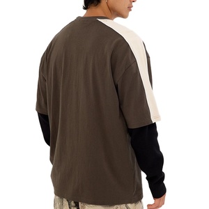 เสื้อยืดดีไซน์กราฟิกทรงหลวมไซส์ใหญ่พิเศษ รุ่นใหม่ล่าสุด ผ้าหนา 250 กรัม สไตล์สตรีทแวร์ ตกแต่งแถบแขนเสื้อแบบวินเทจ ทรงยาว - Product Image 6