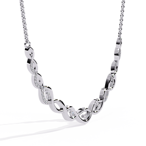 Collar de Oro de 18k con Diamante Redondo Cultivado en Laboratorio, Color G, para Mujer - Elegante y Deslumbrante para Uso Diario - Product Image 4