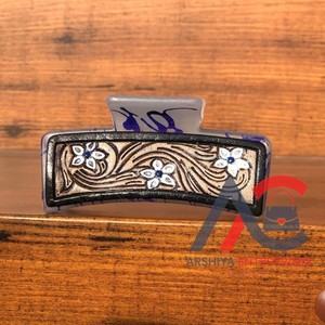 มาใหม่สไตล์ตะวันตกทําด้วยมือเครื่องมือหนังผมกรงเล็บคลิปจริงทําด้วยมือหนังผมPinsอุปกรณ์เสริมสําหรับผู้หญิงและสาว - Product Image 1