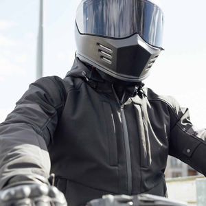 Sweat à capuche à coque souple pour moto durable sweat-shirt d'équitation respirant doublé de kevlar Doublure en maille Doublure thermique amovible - Product Image 3