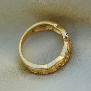 Brass <b>Wave</b> <b>Rings</b> 18k Gold Plated <b>Rings</b> Filigree Vintage <b>Rings</b> For Women Statement Wholesale <b>Rings</b> - Product Image 4