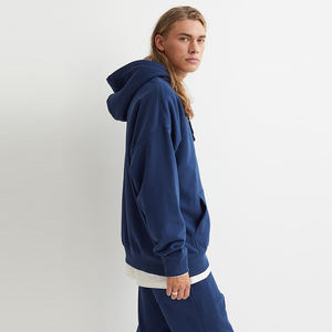 Sudadera con capucha de lana de gran tamaño de alta calidad para hombre, ropa de calle holgada, Sudadera con capucha, diseño bordado, teñido liso Digital de invierno - Product Image 3