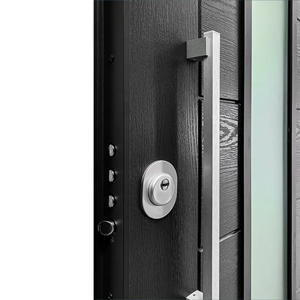 Porte de sécurité Helios Glass : avec vitrage et panneau extérieur en fibre de verre, design luxueux pour villa - Product Image 5