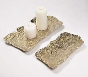 ถาดเสิร์ฟโลหะสีบรอนซ์แบบด้านสไตล์เรียบง่ายพร้อมหูจับ ชามกลางสำหรับใส่ผลไม้ สไตล์อินดัสเทรียล ขายส่งถาดเสิร์ฟโลหะ - Product Image 6