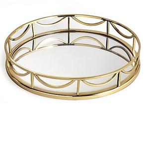 Plateau de service en verre et en métal pour hôtel, café, restaurant, service de plats, nourriture, fruits, café, fruits - Product Image 3