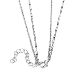 Collar con Colgante de Cruz de Cristal Dorado de Moda, Chapado en Rodio, Acero Inoxidable y Aleación, Joyería de Regalo - Product Image 2