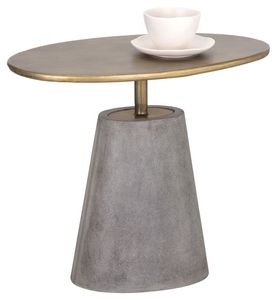 Mesa auxiliar superior de aluminio de forma Ovalada para sala de estar, mesa decorativa de la mejor calidad para sala de estar, decoración del hogar, muebles de nuevo diseño - Product Image 1