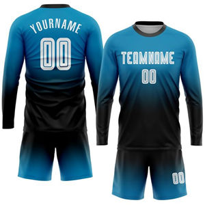 Uniforme de fútbol personalizado establece unisex sublimado color degradado camisetas de fútbol poliéster ropa de fútbol tamaño personalizado servicio OEM - Product Image 2