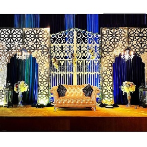 Elegante lugar de boda escenario telón de fondo Marco de corte láser boda moderna arco de Metal al aire libre comprar arcos de Metal de alta calidad para bodas - Product Image 1