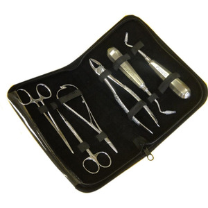 ชุดอุปกรณ์ถอนฟันและเย็บแผลจากโรงงาน ประกอบด้วยเครื่องมือ 6 ชิ้น ชุดอุปกรณ์สำหรับการผ่าตัดทางทันตกรรม ผลิตโดย Pissco ประเทศปากีสถาน - Product Image 1