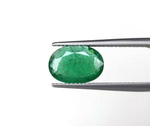 Meilleur prix 100% naturel 2.40 carat émeraude zambienne haute Fine coupe ovale moyen vert anneau pendentif faisant mai pierre de naissance Lalas - Product Image 1