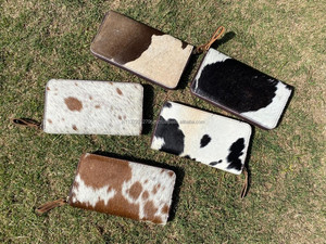 Cartera de piel de vaca para mujer, Monedero de piel de vaca, funda de teléfono para tarjeta, bolso de mano, bolso de mano occidental para mujer - Product Image 4