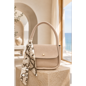 Mini Bolso de Mano de Visón con Cadenas Vintage y Decoración de Lazo, Cierre con Cubierta Impermeable, Moderno y Portátil para Uso en Verano e Invierno - Product Image 1