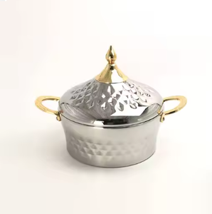 Casserole en acier inoxydable marmites à la main Designer Pot de service alimentaire Écologique Personnalisé de haute qualité Design de luxe - Product Image 1