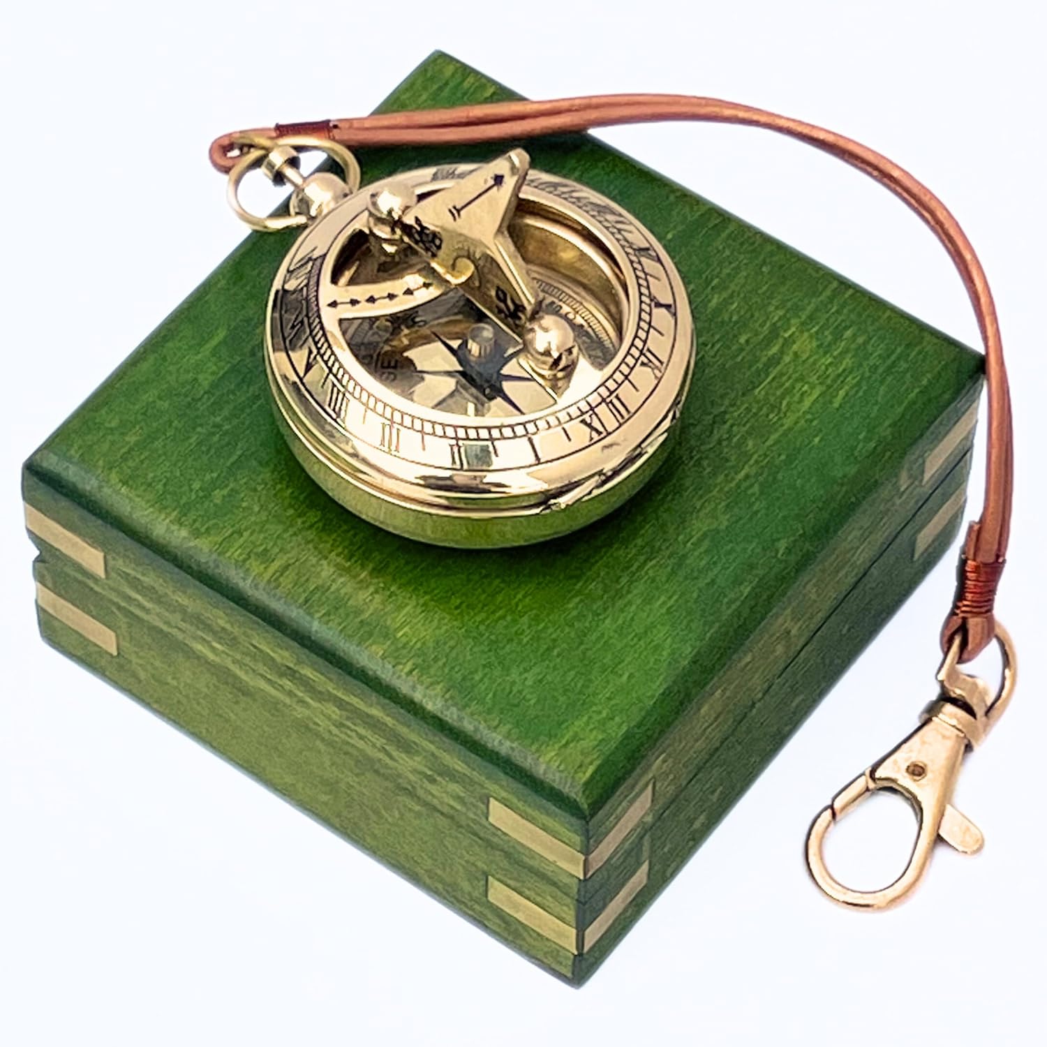 Shiny brass & green