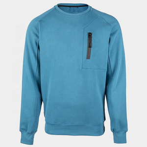 Suéter de cuello redondo Atlético personalizado para hombre, sudadera con cremallera y bolsillo en el pecho, ajuste regular, liso, algodón, poliéster, deporte personalizado - Product Image 5