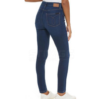 Jeans décontractés confortables et respirants à taille mi-haute, coupe droite, couleur unie, construction durable, mouvements faciles, 100 % coton, écologiques