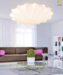 JYLIGHTING stile Japandi tessuto Wabi Sabi <span class=keywords><strong>paralume</strong></span> <span class=keywords><strong>lampadari</strong></span> e lampade a sospensione con tessuto di seta chiaro - Product Image 3