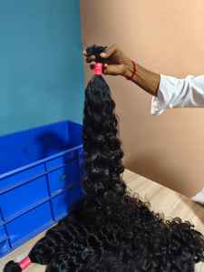 HairBloom Naturals Cabello a Granel Remy Indio Premium Natural de Doble Trama a Máquina, Todos los Colores Teñibles, 100-110g - Product Image 6