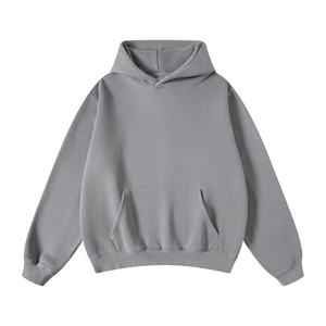 Sweat-shirts en molleton unis tendance pour hommes, coupe classique, style pull-over, 100 % coton, séchage rapide, écologiques, pour l'hiver, streetwear quotidien - Product Image 2