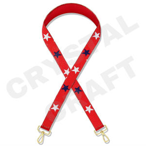 Customized Red and White Beaded Purse Strap White Gold Seed Bead Bag Straps with 'Hook Em Horns' Design <b>Fashionable</b> <b>Accessory</b> - Product Image 3