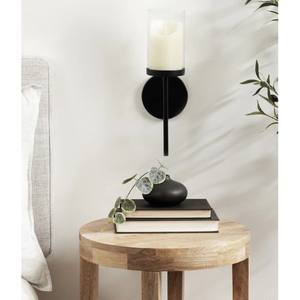 Kate et Laurel Blaise Applique murale en métal Design transitionnel Construction en métal Abat-jour en verre Montage mural Utilisation polyvalente - Product Image 4