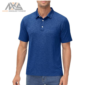 Golf de hombre de alta calidad para Polo de talla grande cómodo de manga corta de algodón transpirable Cierre de 3 botones estilo informal - Product Image 2