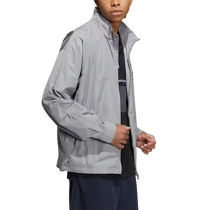 Outdoor Training <b>Running</b> Men's Windbreaker <b>Jacket</b> with Stand Collar & Front Logo <b>Reflective</b> Strips Lightweight Activewear - Product Image 3