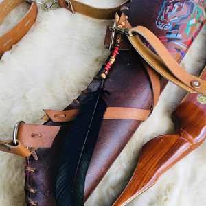 Carcaj de Caza de Cuero Clásico, Diseño Atemporal con Características Prácticas, Carcaj de Cuero - Product Image 6