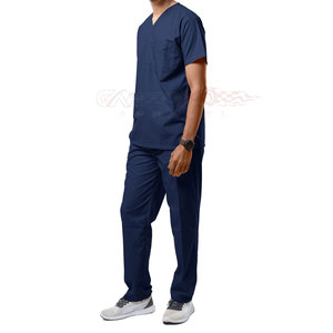 Combinaison de gommage extensible pour hommes avec plusieurs poches et matériau doux au toucher pour les cliniques - Product Image 4