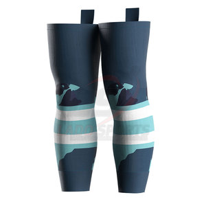 2024 calcetines de hockey sobre hielo profesionales Unisex de alta calidad de alta tripulación Color sólido con logotipo personalizado patrón de impresión de alta calidad - Product Image 1