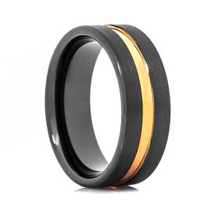 Bague en acier damas faite à la main de vente chaude bijoux de mode personnalisés en acier inoxydable directement de l'approvisionnement d'usine - Product Image 2