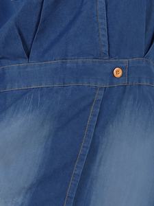 Ensemble 2 pièces en denim pour femme : veste courte tendance en patchwork cuir et jean, et jean taille haute - Product Image 5