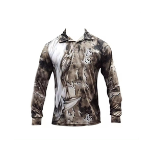 Polo de pesca de fabricación de alta calidad, proveedor de fábrica, camisa de pesca deportiva de manga larga con sublimación personalizada - Product Image 5