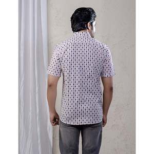 Camisas Casuales de Manga Corta Estampadas 100% Algodón para Hombre, Tela Popelina Transpirable, Talla XL - Product Image 6