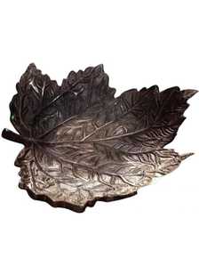 Nouvelle Arrivée Feuille Design Plateau En Aluminium Coulé Plateau Décoratif En Aluminium pour Servir Des Aliments Table À Manger Plateau De Service - Product Image 2