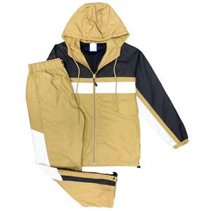 Correr Fitness Ejercicio Cremallera completa Ropa deportiva informal Jogging Hombres Conjunto duradero con chaqueta y pantalones para entrenamiento de gimnasia - Product Image 1