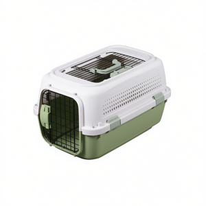 Wholesale Airline Approved Pet Carrier Wire Mesh Top Dog/<b>Cat</b> Travel Crate Ventilated Pet <b>Cage</b> Manufacturer - Product Image 2